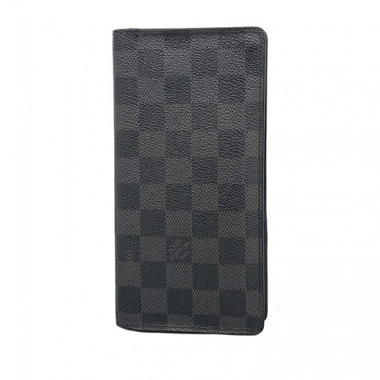 【5me5702】ルイヴィトン 長財布 ダミエ・グラフィット ポルトフォイユブラザ N62665 ブラック【中古】メンズ