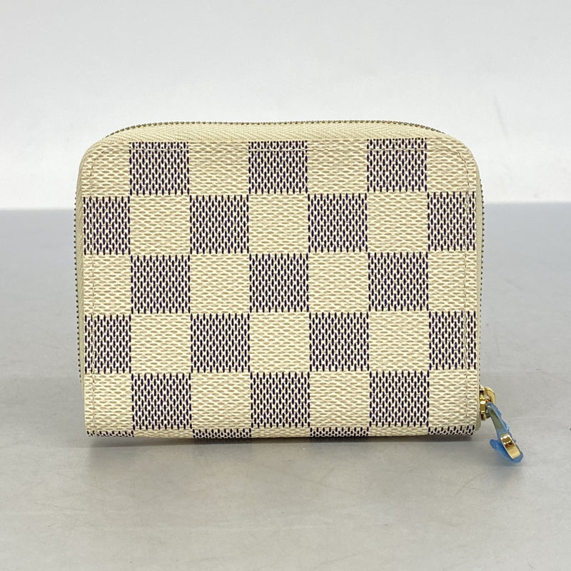 【5me5704】ルイヴィトン コインケース ダミエ・アズール ジッピーコインパース N63069 ホワイト【中古】レディース