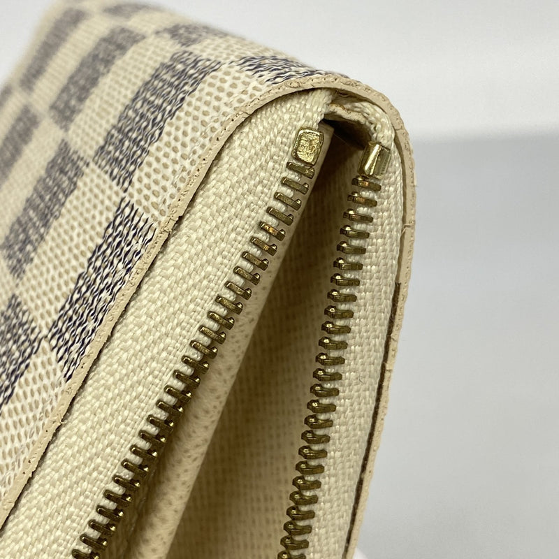 【5me5704】ルイヴィトン コインケース ダミエ・アズール ジッピーコインパース N63069 ホワイト【中古】レディース