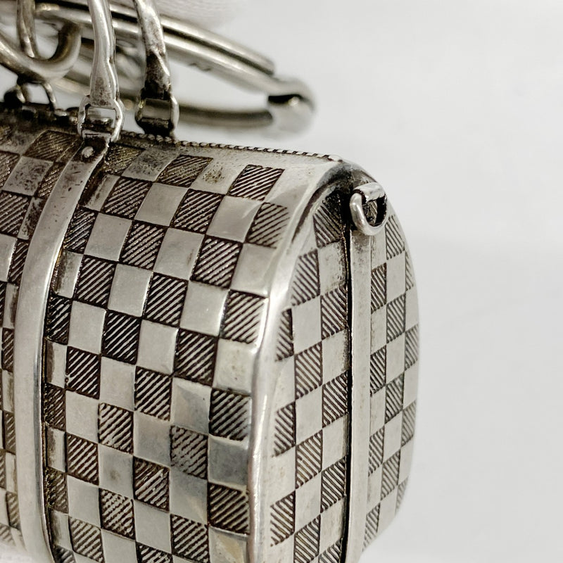 【5me5706】ルイヴィトン キーホルダー ダミエ ザ キーポル チャーム M00023 シルバー【中古】メンズ レディース ユニセックス