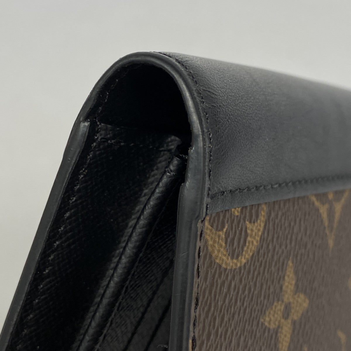 【5me5708】ルイヴィトン 長財布 モノグラム・マカサー ポルトフォイユブラザ M69410 ブラウン ブラック【中古】メンズ