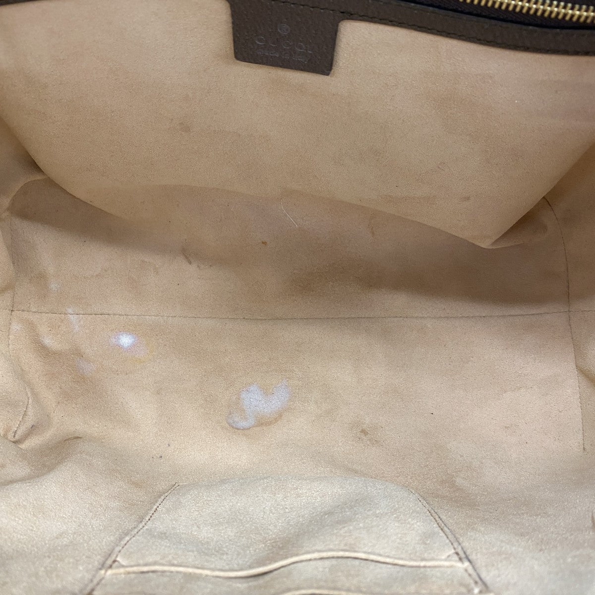 【5me5709】グッチ トートバッグ オフィディア 524537 PVC ブラウン ゴールド金具 2wayバッグ【中古】レディース