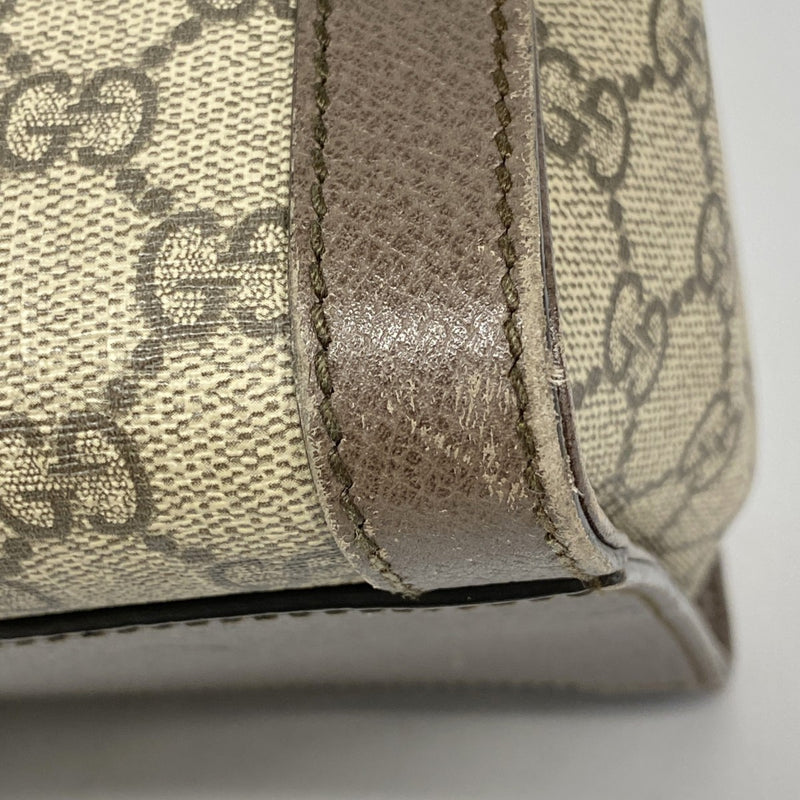 【5me5709】グッチ トートバッグ オフィディア 524537 PVC ブラウン ゴールド金具 2wayバッグ【中古】レディース