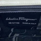 【5me5710】サルヴァトーレフェラガモ ハンドバッグ ガンチーニ レザー ホワイト シルバー金具 2wayバッグ【中古】レディース