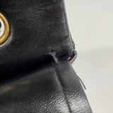 【5me5722-h】シャネル ショルダーバッグ マトラッセ Wフラップ Wチェーン ラムスキン ブラック ゴールド金具【中古】レディース