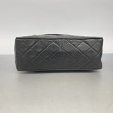 【5me5723-h】シャネル ショルダーバッグ マトラッセ ラムスキン ブラック ゴールド金具【中古】レディース