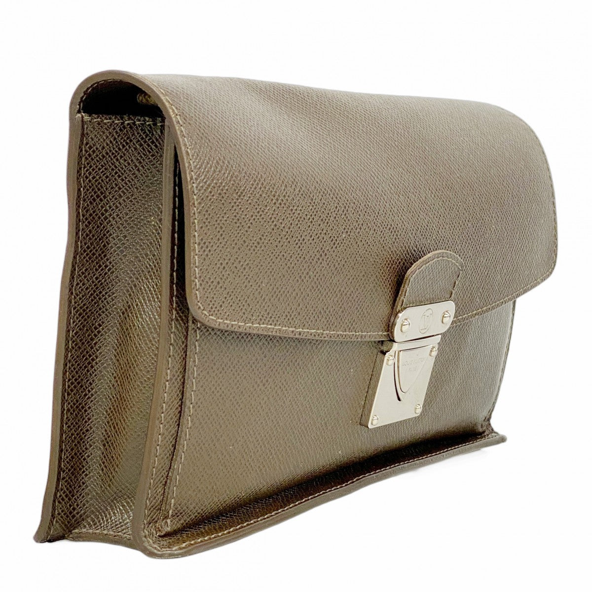 【5me5749】ルイヴィトン クラッチバッグ タイガ ベライア M32598 グリズリ【中古】メンズ