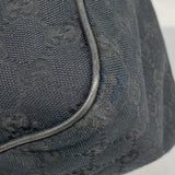 【5me5751】グッチ ショルダーバッグ GGキャンバス/シェリーライン 233052 キャンバス ブラック シルバー金具【中古】レディース