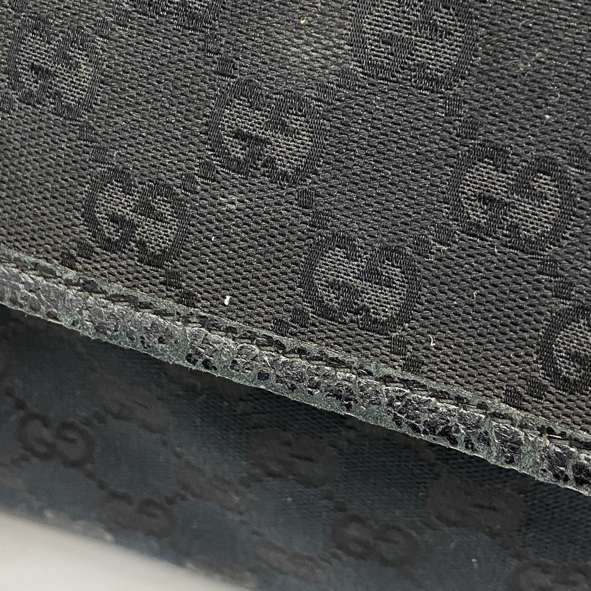 【5me5751】グッチ ショルダーバッグ GGキャンバス/シェリーライン 233052 キャンバス ブラック シルバー金具【中古】レディース