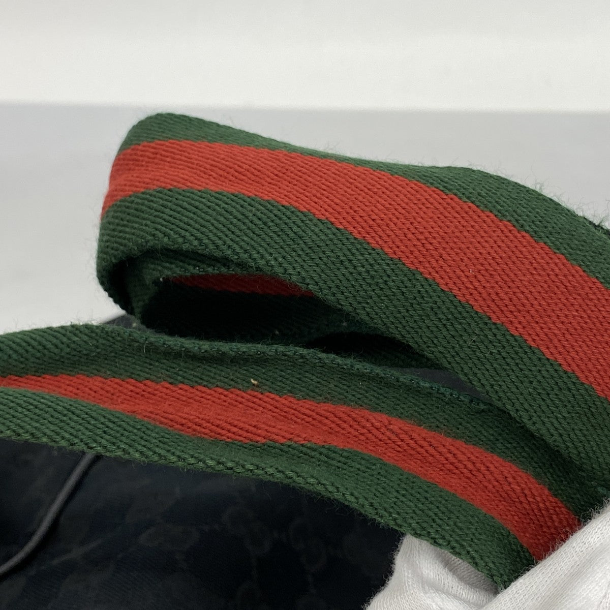 【5me5751】グッチ ショルダーバッグ GGキャンバス/シェリーライン 233052 キャンバス ブラック シルバー金具【中古】レディース