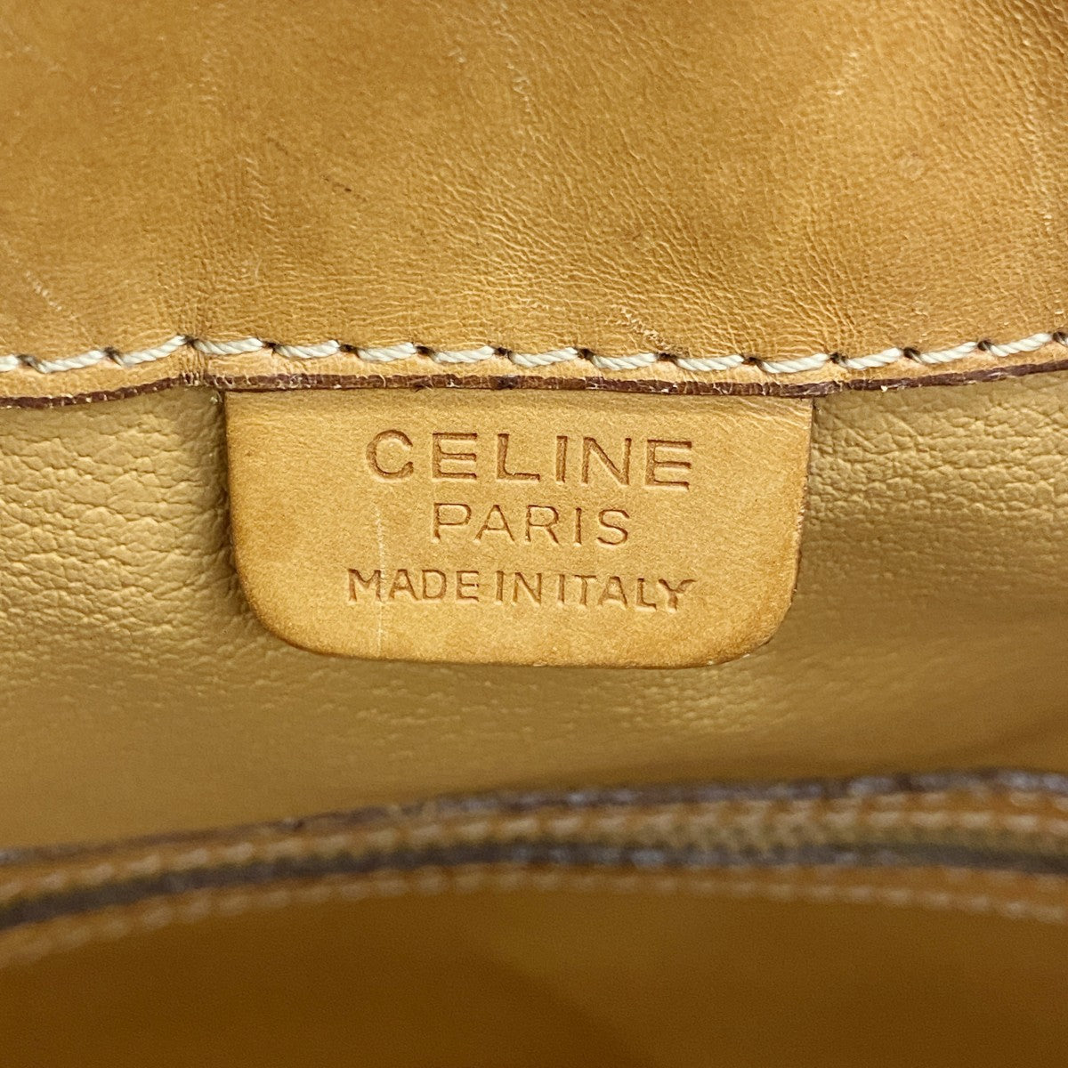 【5me5752】セリーヌ ショルダーバッグ マカダム PVC ブラウン ゴールド金具【中古】レディース