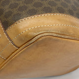 【5me5752】セリーヌ ショルダーバッグ マカダム PVC ブラウン ゴールド金具【中古】レディース