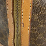 【5me5752】セリーヌ ショルダーバッグ マカダム PVC ブラウン ゴールド金具【中古】レディース