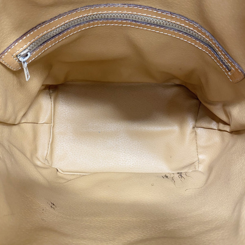 【5me5752】セリーヌ ショルダーバッグ マカダム PVC ブラウン ゴールド金具【中古】レディース