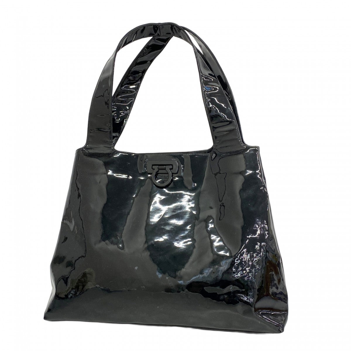 5ob1244】サルヴァトーレフェラガモ トートバッグ ガンチーニ エナメル