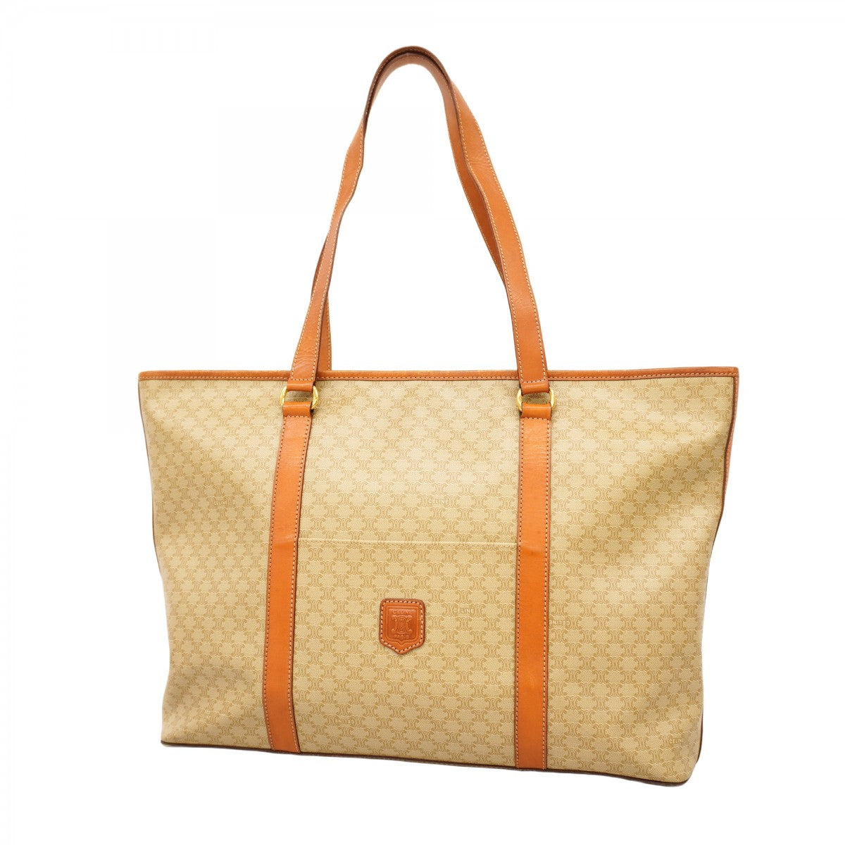 5oc1426】セリーヌ トートバッグ マカダム PVC ベージュ ブラウン