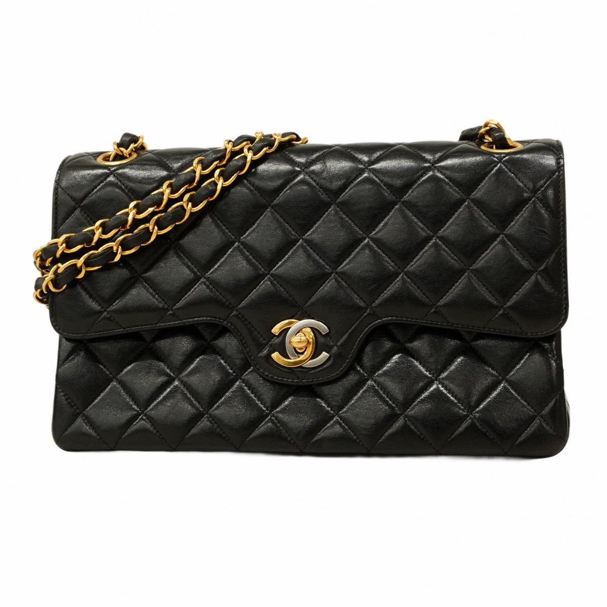 激レア 良品 CHANEL シャネル ショルダーバッグ ブラック マトラッセ シャネル ショルダーバッグ チェーンバッグ ラムスキン