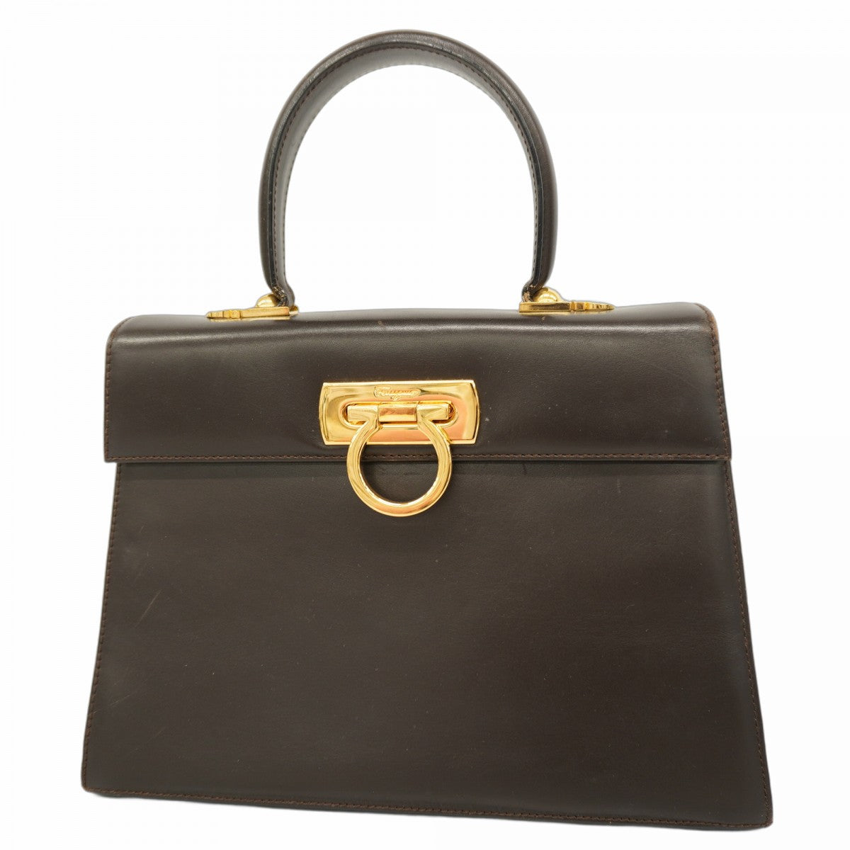 5od3764】サルヴァトーレフェラガモ ハンドバッグ ガンチーニ レザー