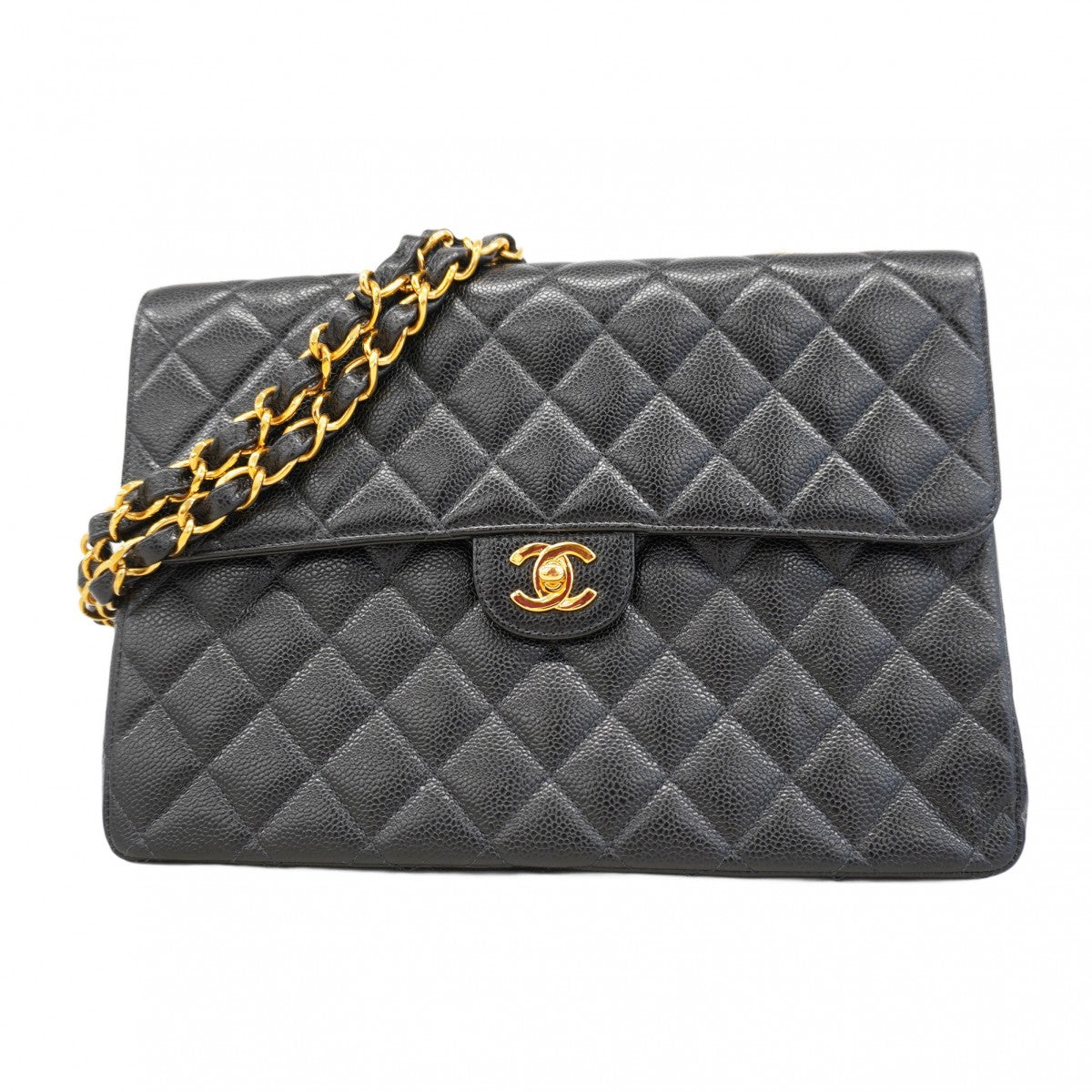 CHANEL シャネル　デカ　マトラッセ　チェーン　ショルダー　バッグ　0195 CHANEL シャネル デカ マトラッセ チェーン ショルダー バッグ 0195