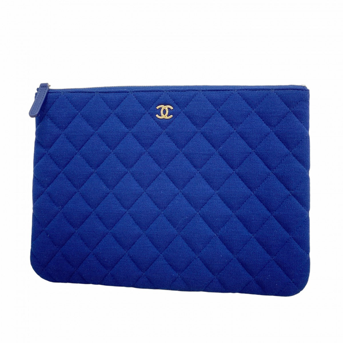 CHANEL ネイビー ショルダーバッグ　クラッチバッグ　美品 5od4631】シャネル クラッチバッグ マトラッセ コットン ネイビー