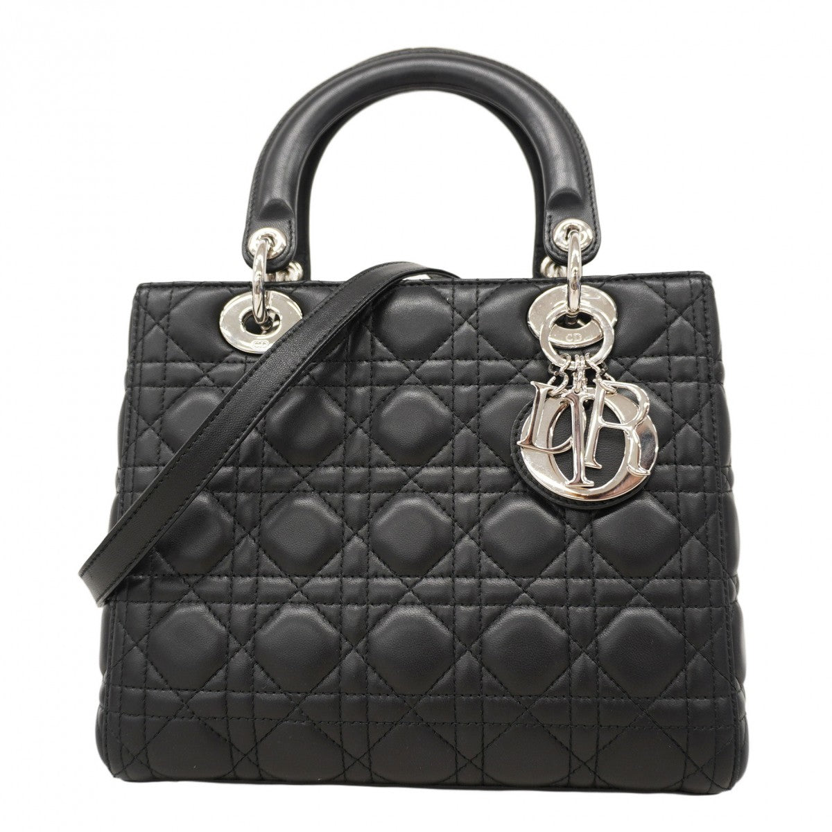 5oe5727-h】クリスチャンディオール ハンドバッグ カナージュ レディ