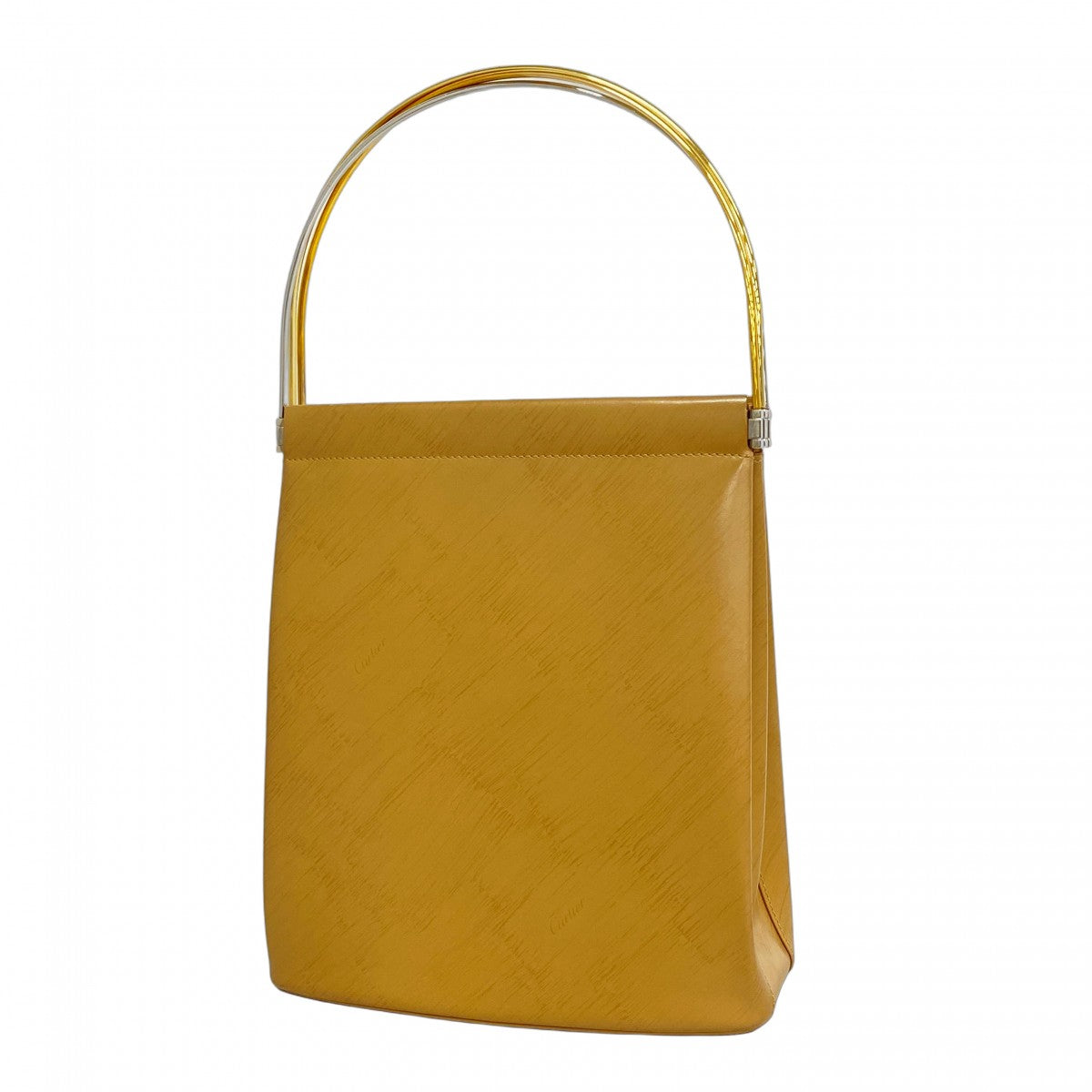 5pb1757】カルティエ ハンドバッグ トリニティ レザー ベージュ