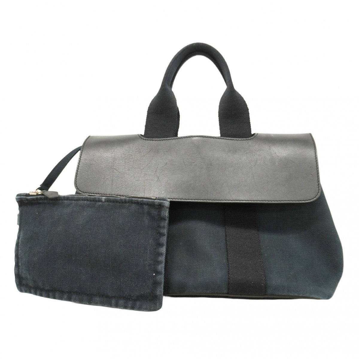 5pb1981-h】エルメス ハンドバッグ ヴァルパライソPM トワルシェブロン