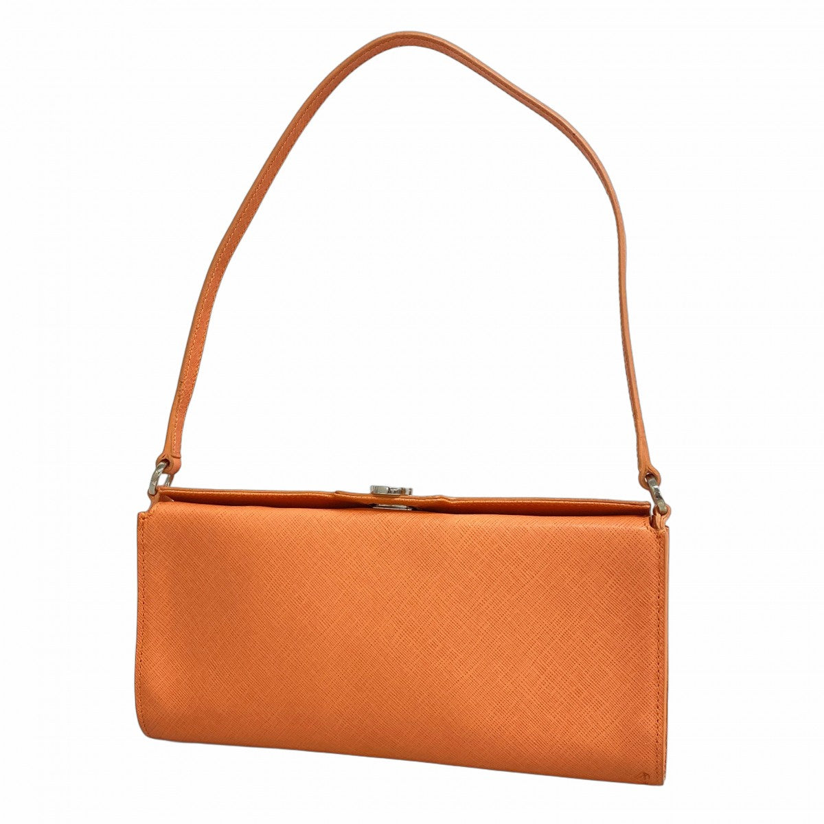 【5pb2818】サルヴァトーレフェラガモ ショルダーバッグ ガンチーニ レザー オレンジ シルバー金具【中古】レディース 5pb2818】サルヴァトーレフェラガモ ショルダーバッグ ガンチーニ