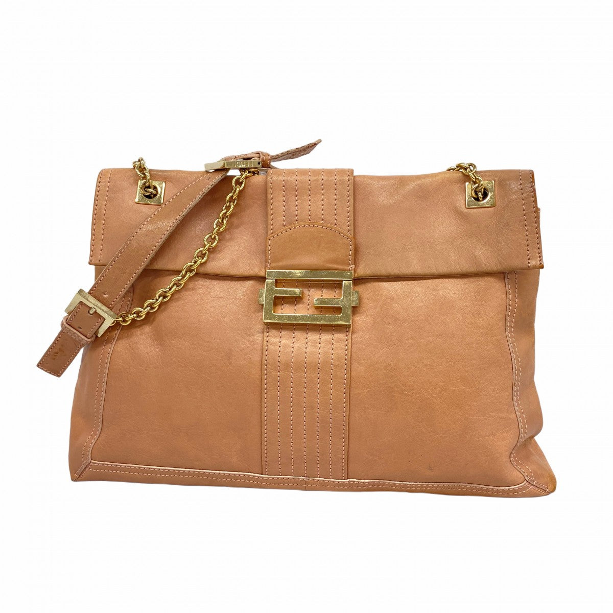 【5pb2880】フェンディ ショルダーバッグ レザー ピンク ゴールド金具【中古】レディース 5pb2880】フェンディ ショルダーバッグ レザー ピンク ゴールド金具