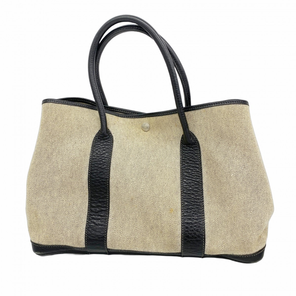 【超美品】エルメス ガーデンパーティPM トワルアッシュ グレー □G刻印 5pb2916】エルメス トートバッグ ガーデンパーティPM トワルアッシュ