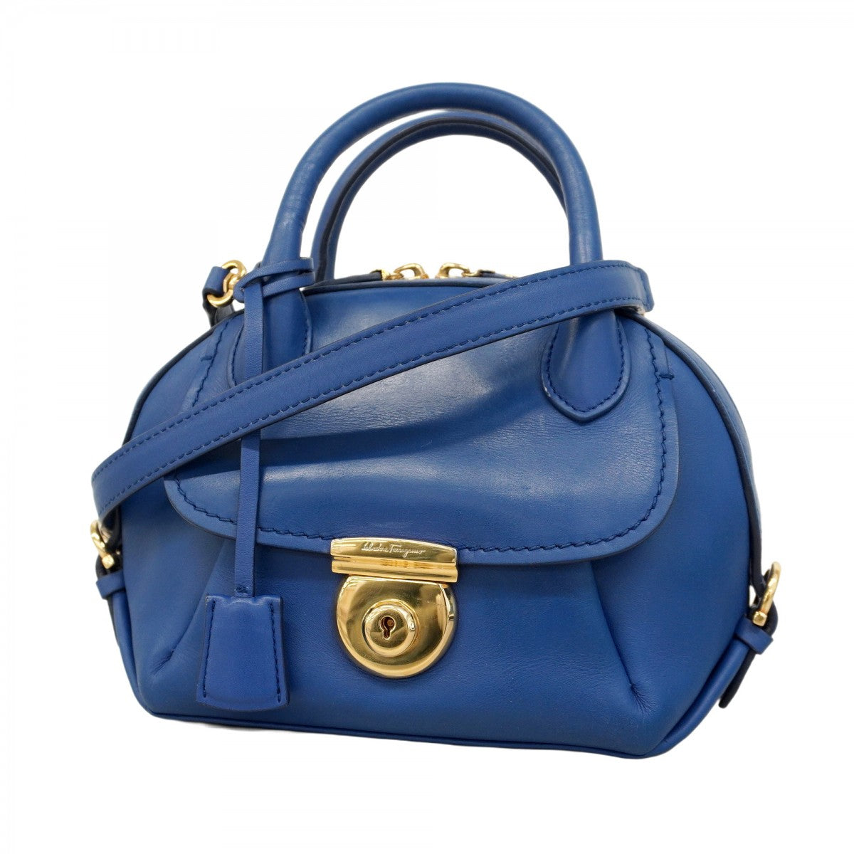 5pc3941】サルヴァトーレフェラガモ ハンドバッグ フィアンマ レザー