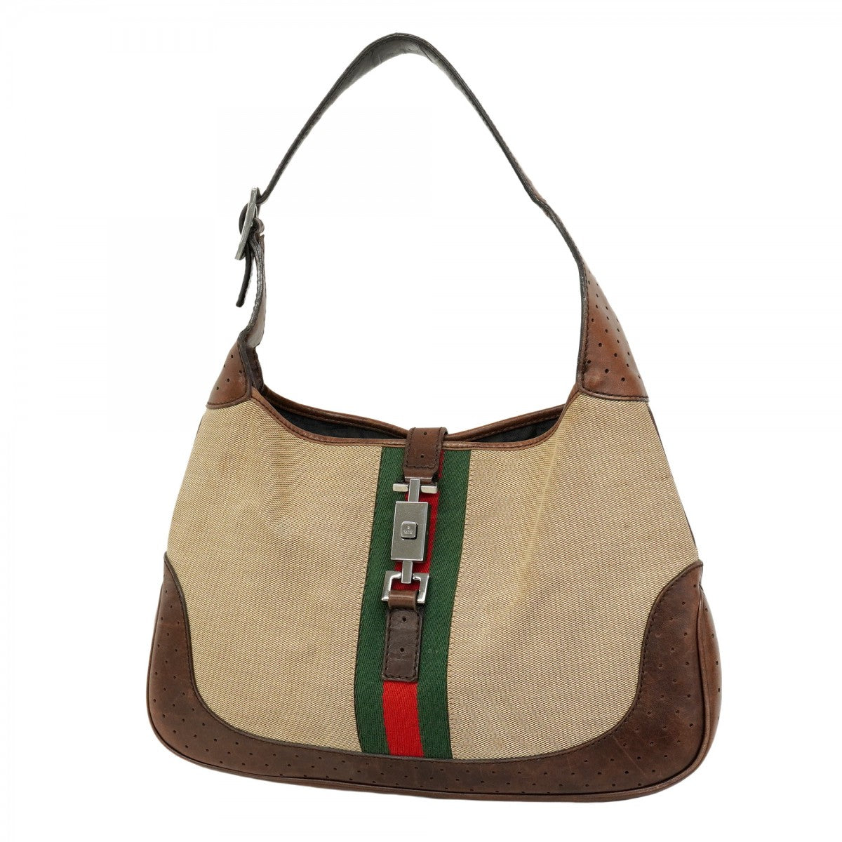 グッチ　GUCCI ショルダーバッグ　ジャッキー　キャンバス　ブラウン 5pc4159-k】グッチ ショルダーバッグ シェリーライン ジャッキー 00963