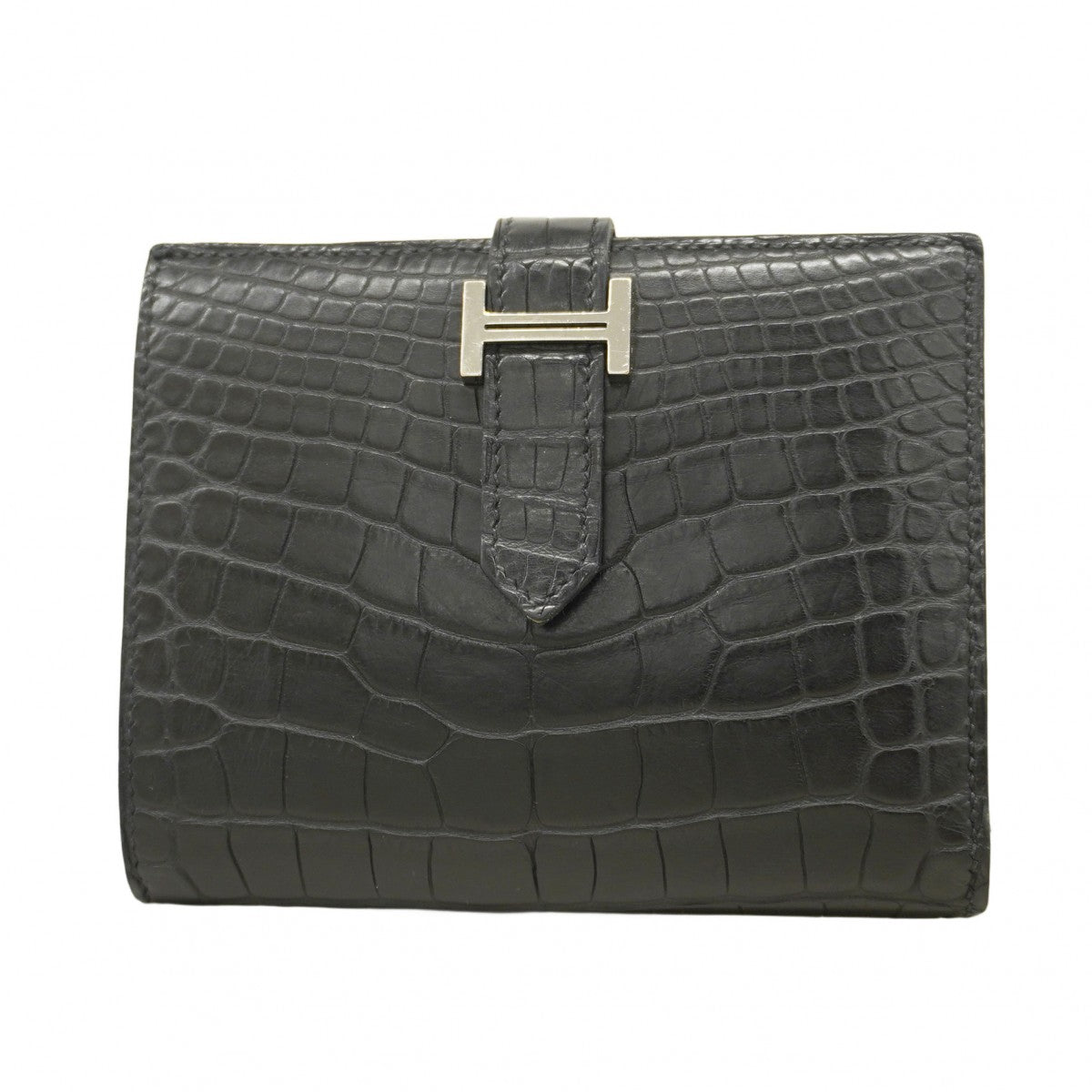 【参考価格56万円☘️】エルメス べアン コンパクト 財布 ブラック 新品 参考価格56万円☘️】エルメス べアン コンパクト 財布 ブラック 新品