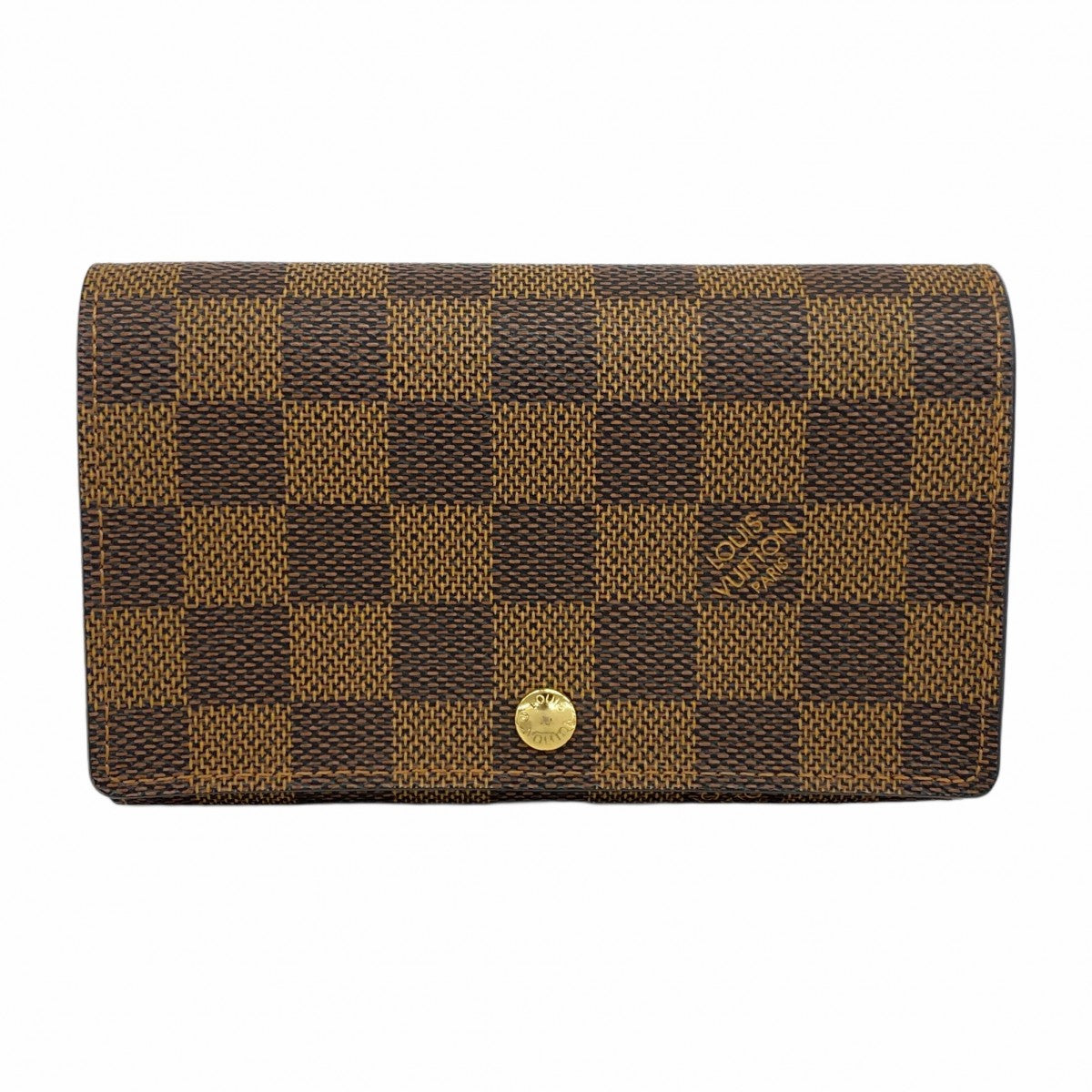 5pd6098】ルイヴィトン 財布 ダミエ ポルトモネビエトレゾール N61730