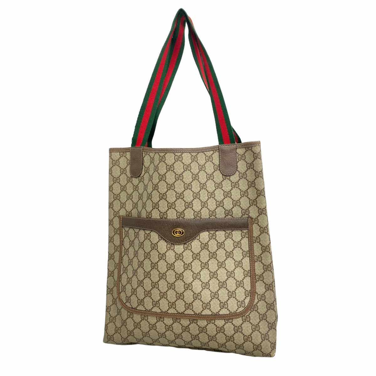 5pd6309-k】グッチ トートバッグ GGスプリーム/シェリーライン 39 02