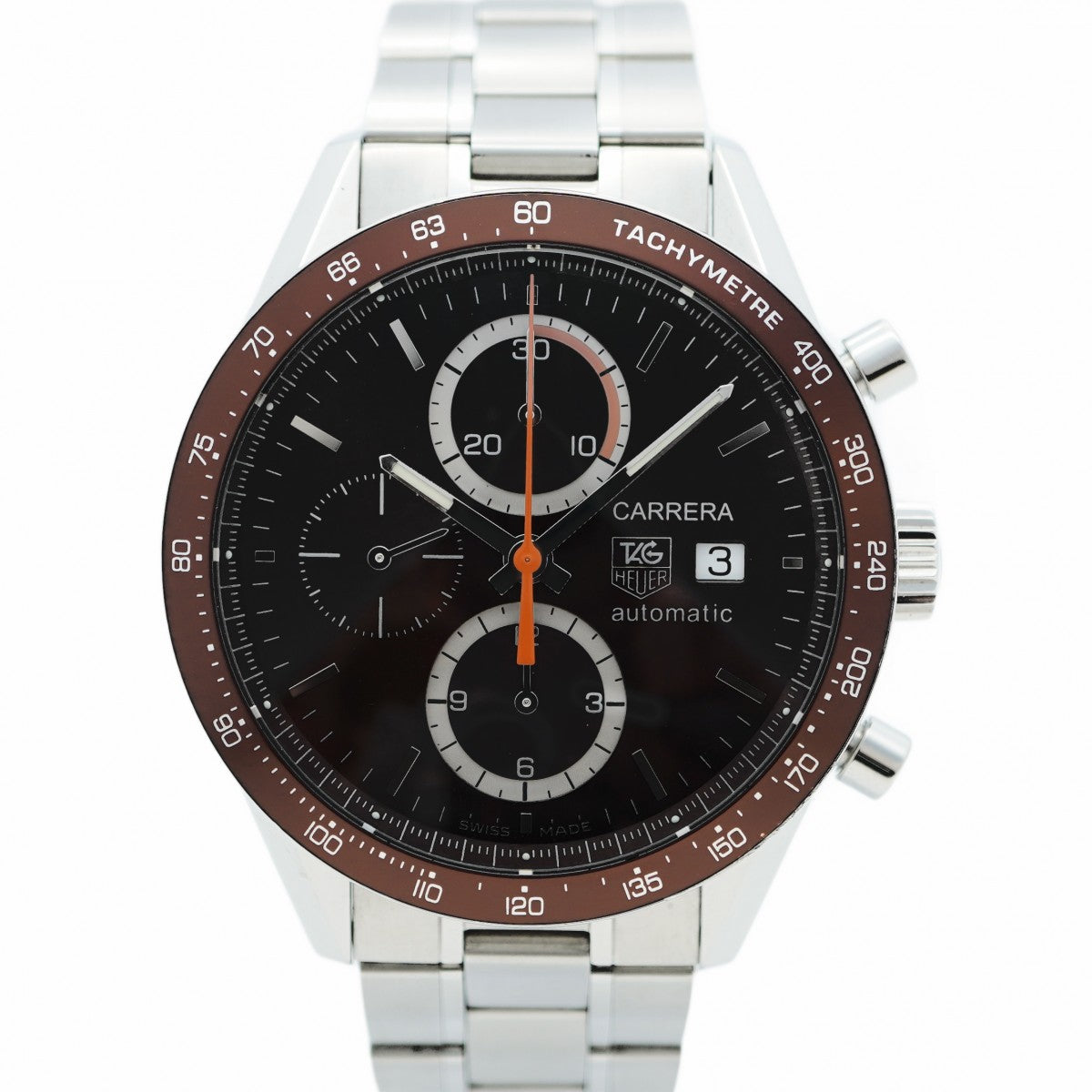 ★SALE【5wwg0241】タグホイヤー カレラ CV2013-3 ブラウン文字盤【中古】腕時計 メンズ