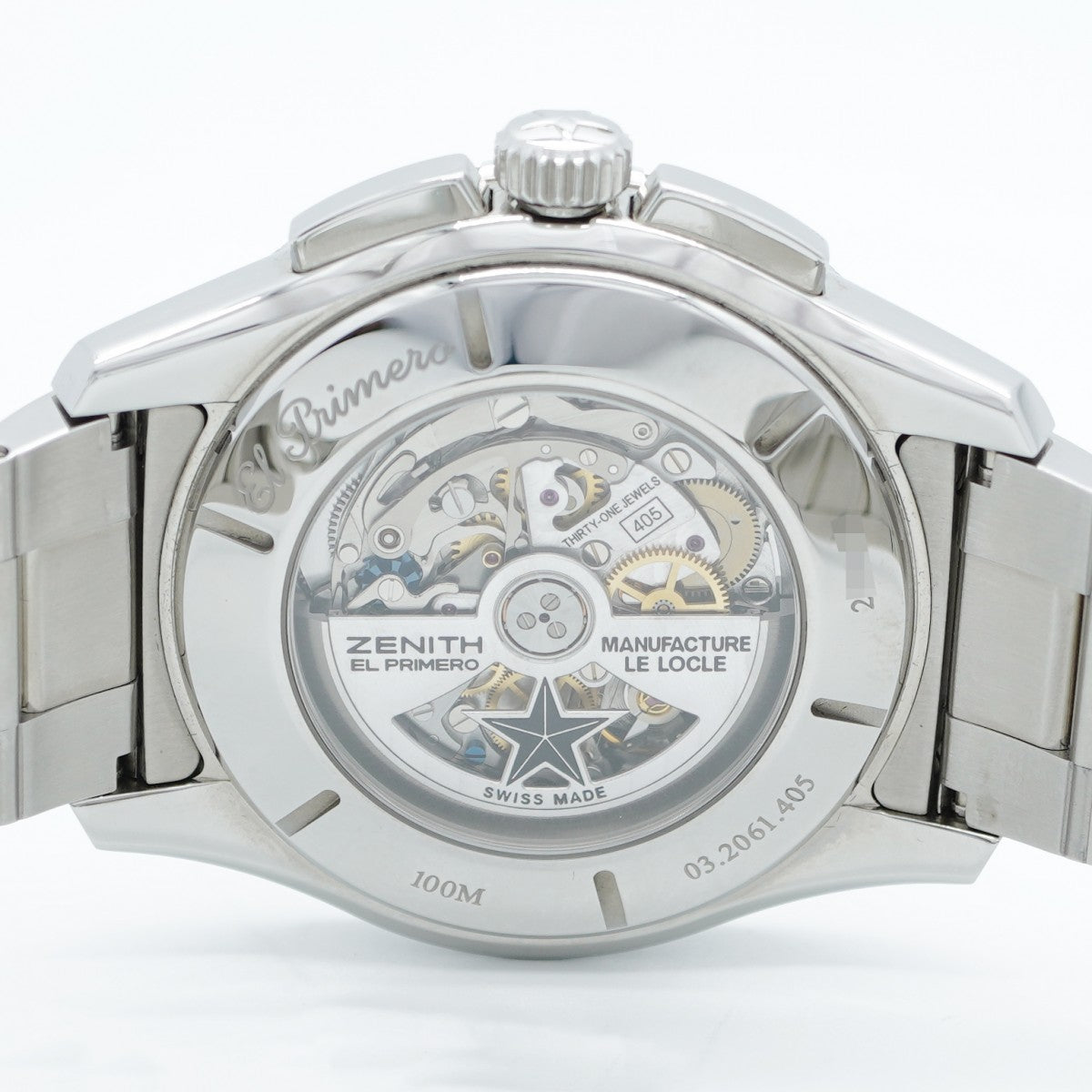 ★SALE【5wwg0243】ゼニス エルプリメロ 03.2061.405 黒文字盤【中古】腕時計 メンズ