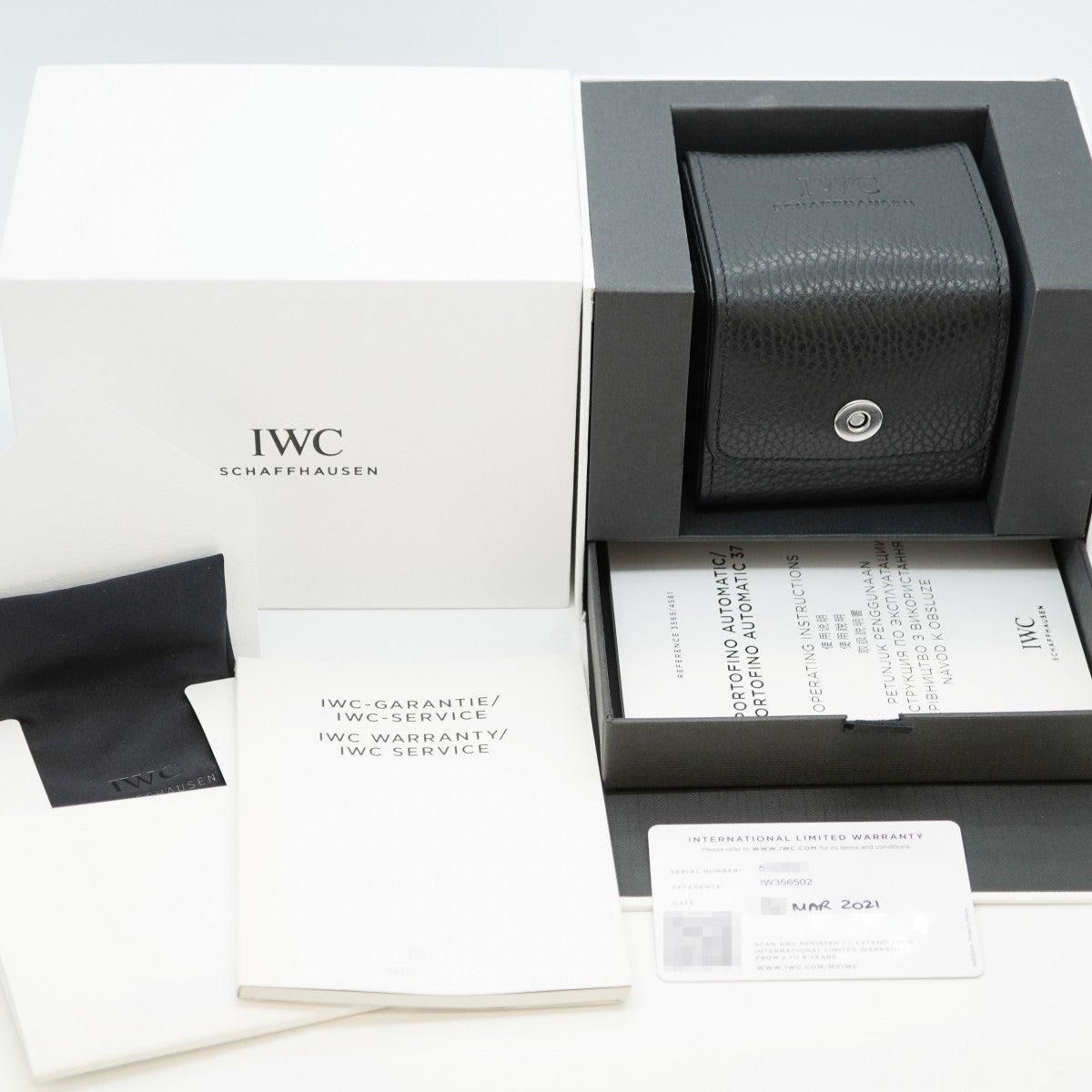 ★SALE【5wwg0276】IWC アイダブリューシー シャフハウゼン ポートフィノ IW356502 黒文字盤【中古】腕時計 メンズ
