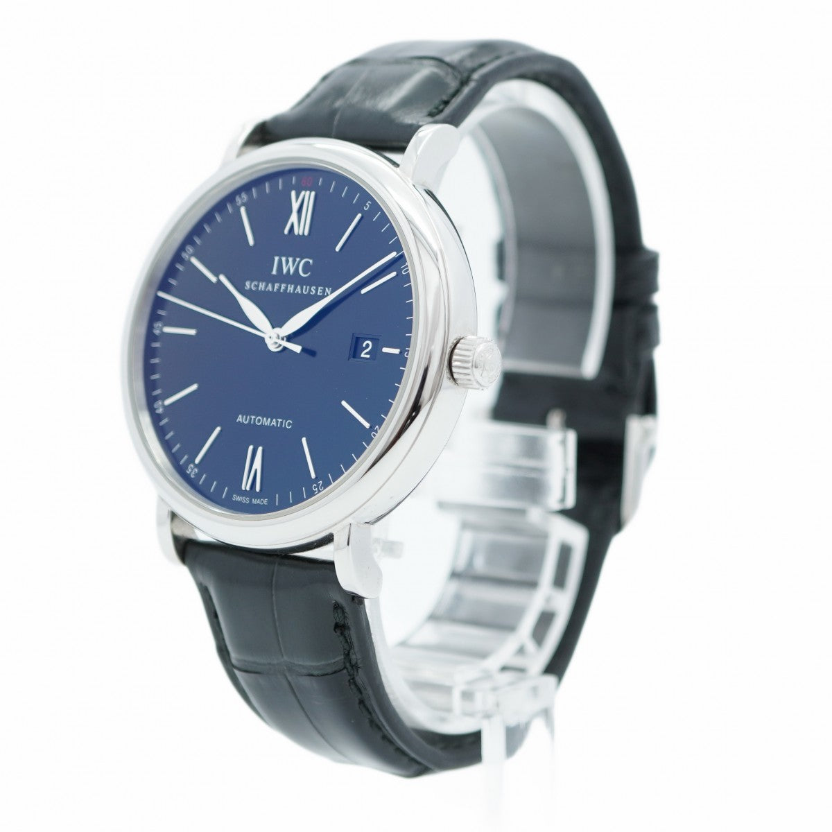 ★SALE【5wwg0276】IWC アイダブリューシー シャフハウゼン ポートフィノ IW356502 黒文字盤【中古】腕時計 メンズ