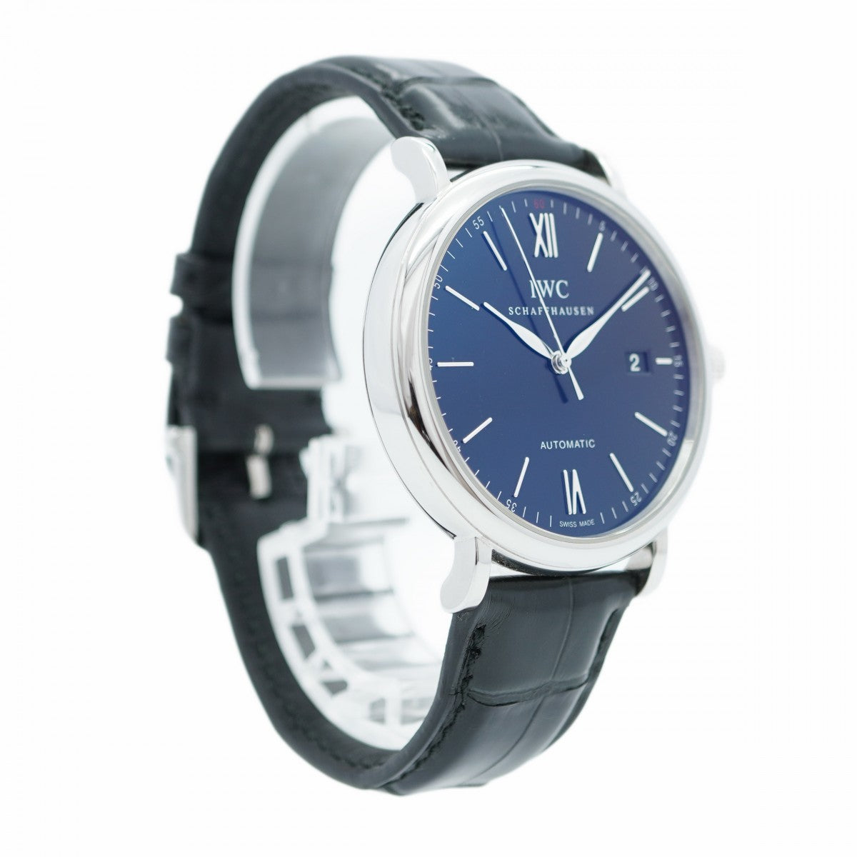 ★SALE【5wwg0276】IWC アイダブリューシー シャフハウゼン ポートフィノ IW356502 黒文字盤【中古】腕時計 メンズ