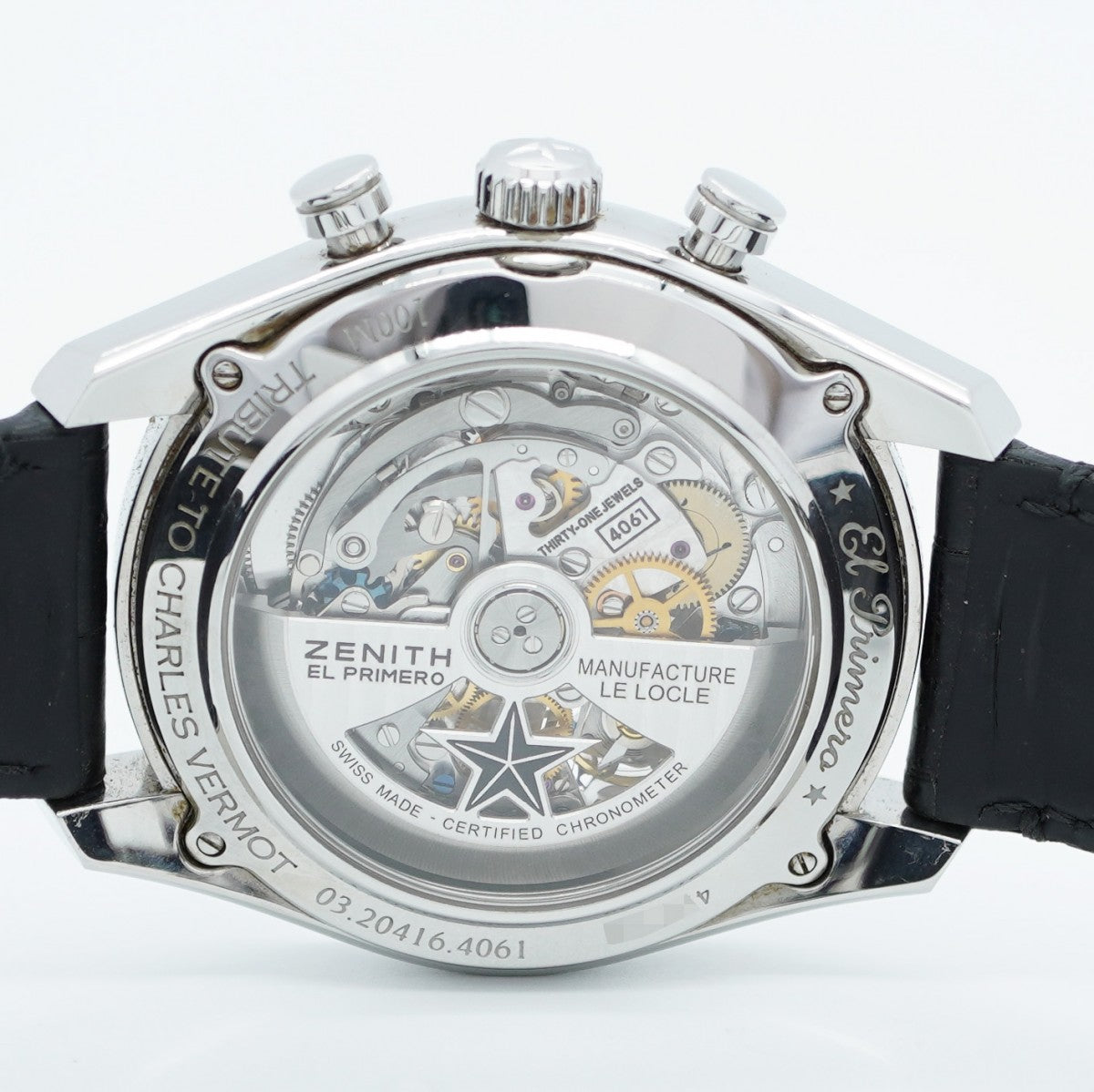 ★最終価格★SALE【5wwg0294】ゼニス エルプリメロオープン 03.20416.4061 ブルー/スケルトン文字盤【中古】腕時計 メンズ