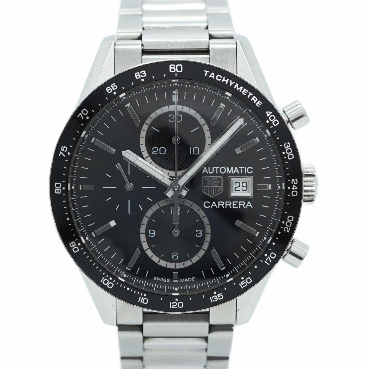 ★最終価格★SALE【5wwh0097】タグホイヤー カレラ CV201AL-1 黒文字盤【中古】腕時計 メンズ