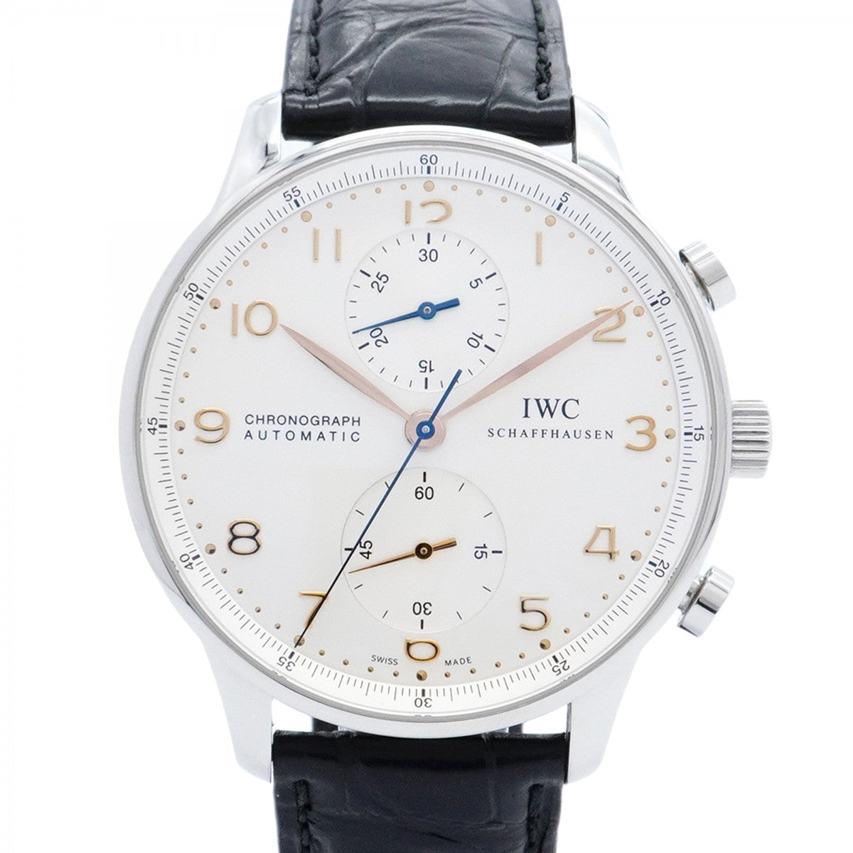 ★最終価格★SALE【5wwh0222】IWC アイダブリューシー シャフハウゼン ポルトキーゼ IW371401 シルバー文字盤【中古】腕時計 メンズ
