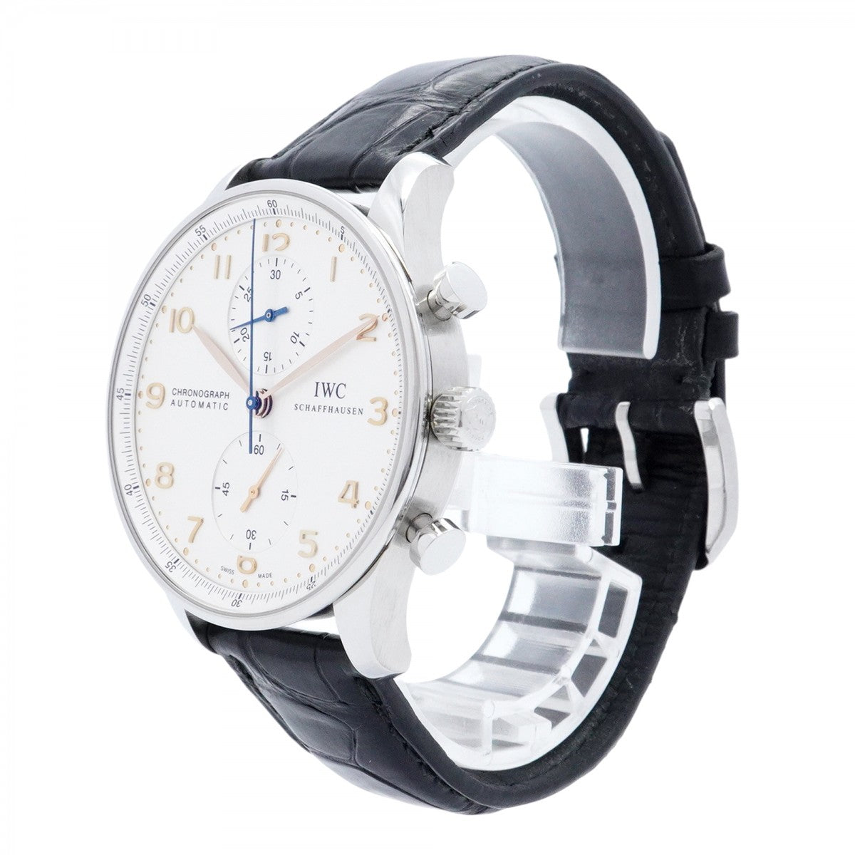 ★最終価格★SALE【5wwh0222】IWC アイダブリューシー シャフハウゼン ポルトキーゼ IW371401 シルバー文字盤【中古】腕時計 メンズ