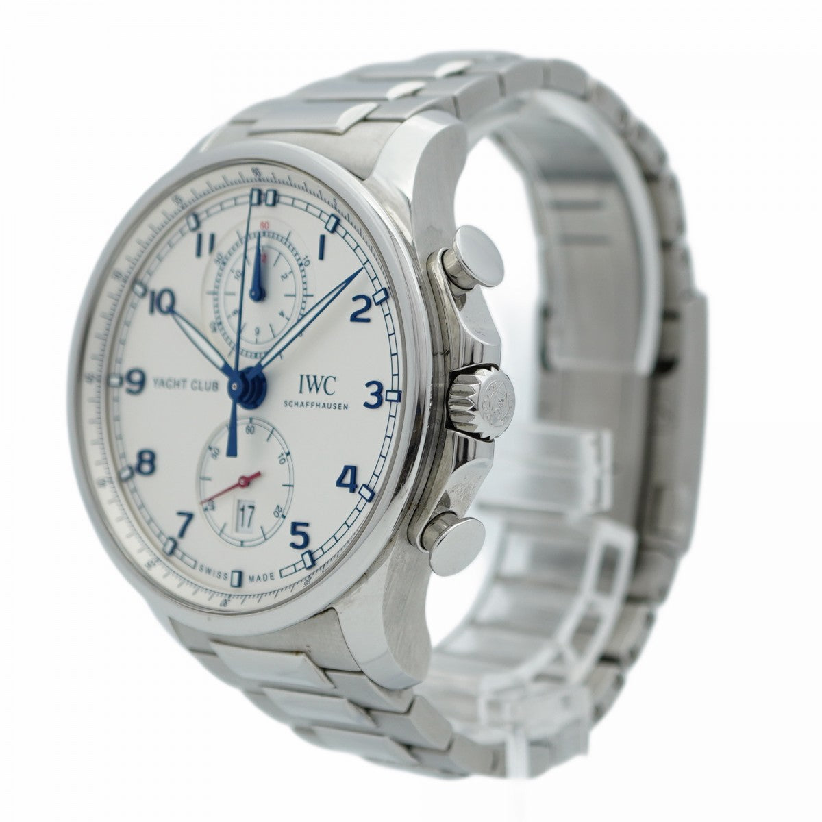 ★SALE【5wwh0289】IWC アイダブリューシー シャフハウゼン ポルトギーゼ・ヨットクラブ・クロノグラフ IW390702 シルバー文字盤【中古】腕時計 メンズ