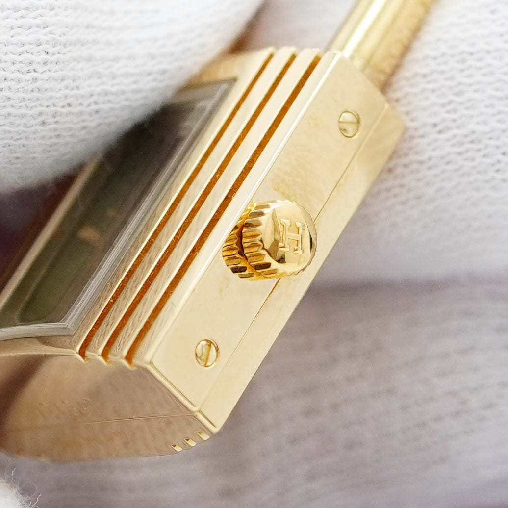 【5wwm0303】エルメス ケリーウォッチ KE1.210 グリーン文字盤【中古】腕時計 レディース