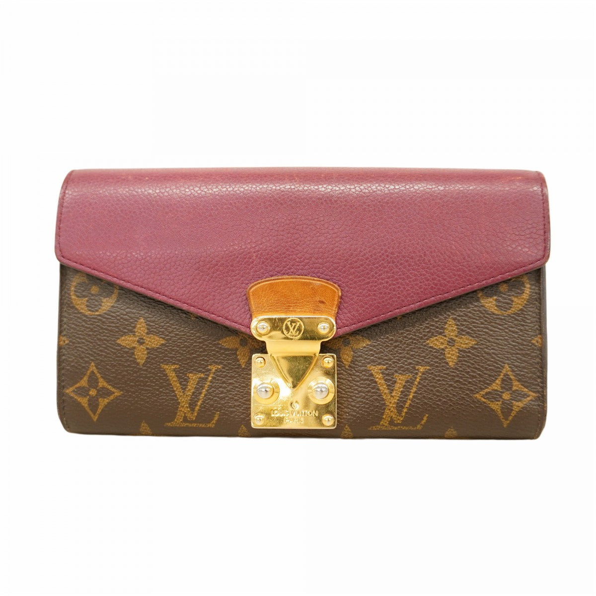 ルイヴィトン ポルトフォイユ パラス モノグラム 長財布 二つ折りピンク 中古 正規紙袋無料】ルイヴィトン 長財布 新品 ポルトフォイユ サラ