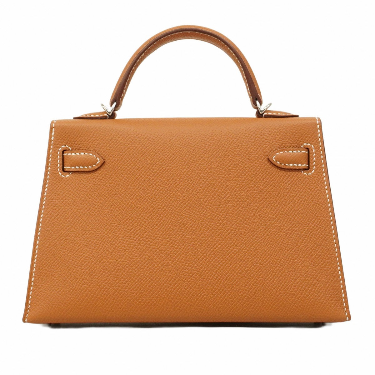 ★SALE【6ab0729-g】エルメス ハンドバッグ ミニケリー2 ヴォーエプソン ゴールド シルバー金具 K刻印 2wayバッグ【中古】レディース