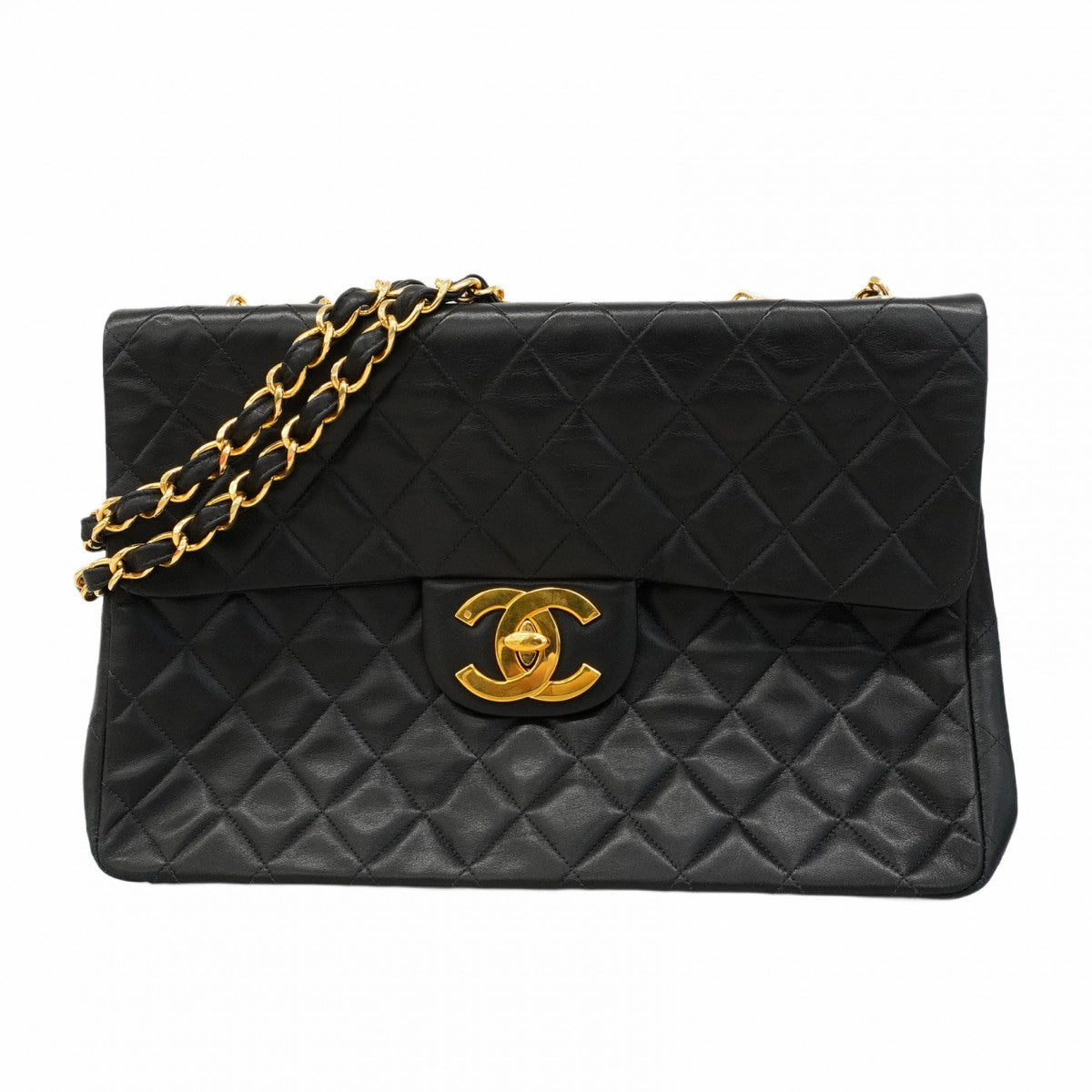 6ab0980-k】シャネル ショルダーバッグ マトラッセ Wチェーン