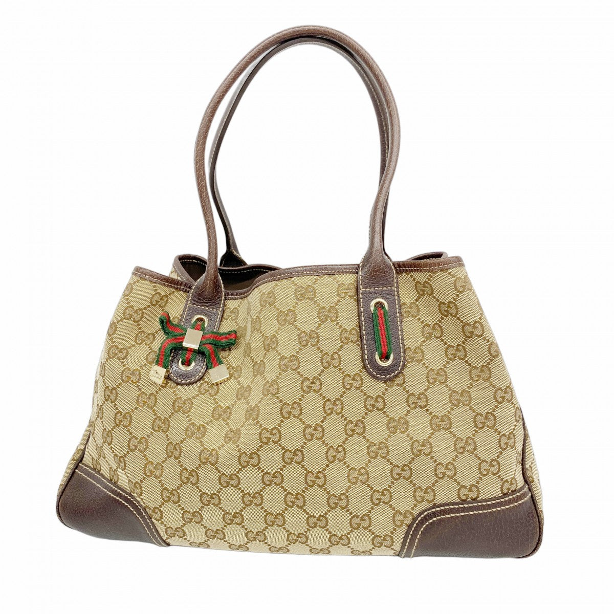 6ac1996-k】グッチ トートバッグ GGキャンバス/シェリーライン 163805